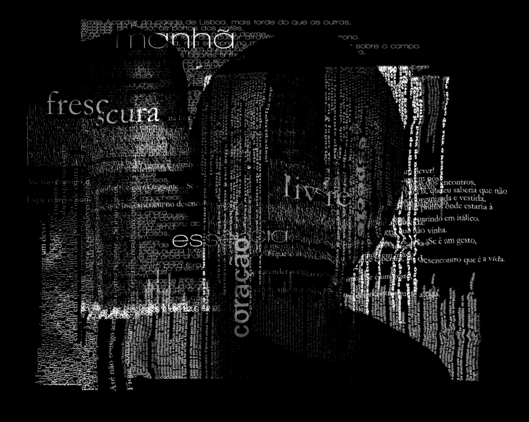 Portrait built entirely out of type